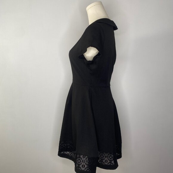 Rehab - Goth Black Collared Dress, Wednesday Adams Style - Picture 7 of 8